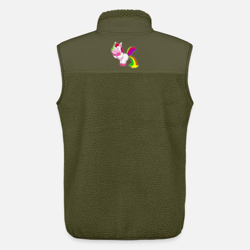 Einhorn Regenbogen - Unisex Sherpaweste von Stanley/Stella - Khaki