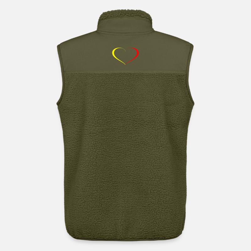 Herz Gelb Rot - Unisex Sherpaweste von Stanley/Stella - Khaki