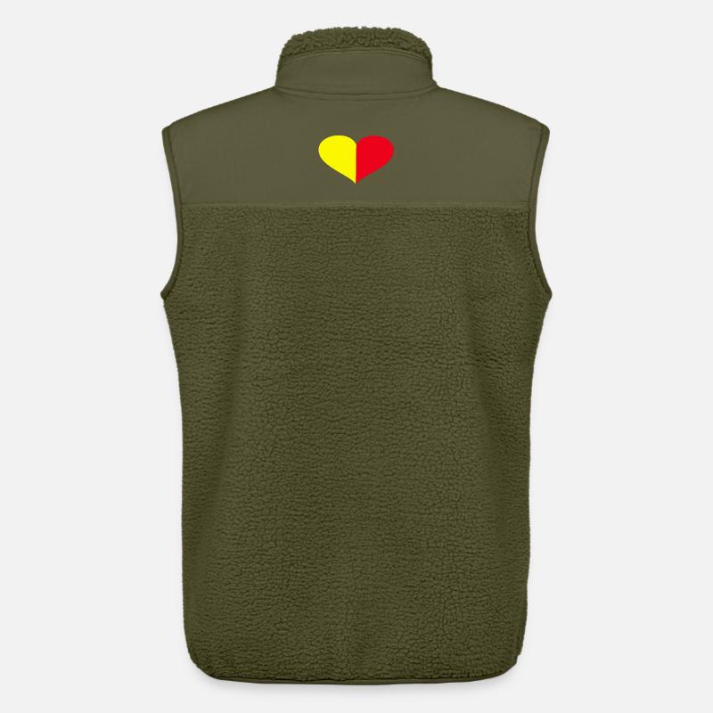 Herz schlägt gelb rot - Unisex Sherpaweste von Stanley/Stella - Khaki