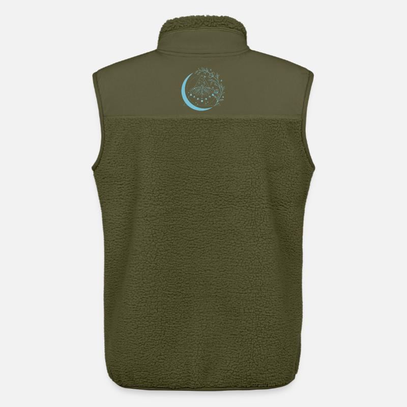 Fleurs de lune de mite - Veste sans manches sherpa unisexe Stanley/Stella - kaki
