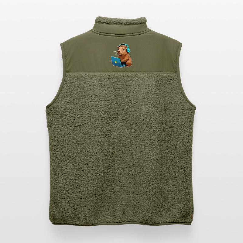 Capybara Programmeur Codeur Ordinateur Veste sans manches sherpa unisexe Stanley/Stella