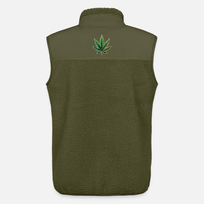 Cannabis Glitch - Unisex Sherpaweste von Stanley/Stella - Khaki