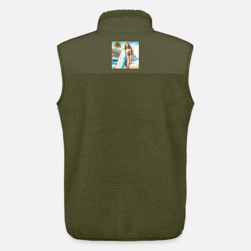 Mädchen Action Surf 2 - Unisex Sherpaweste von Stanley/Stella - Khaki