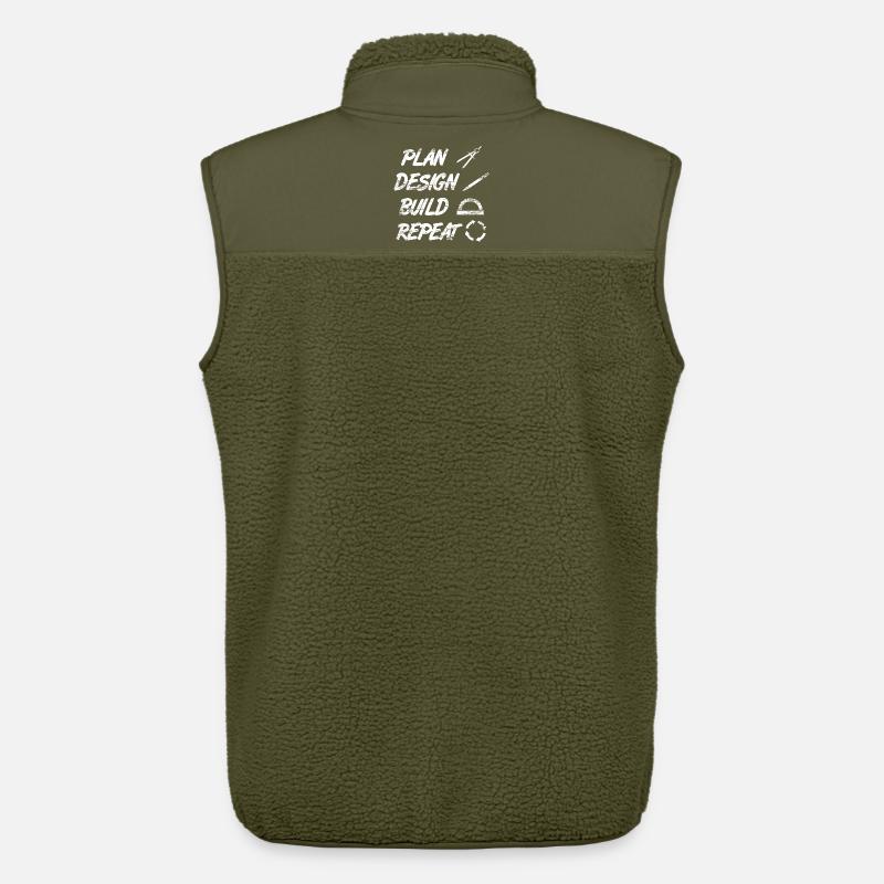 Routine de l’architecte - Veste sans manches sherpa unisexe Stanley/Stella - kaki