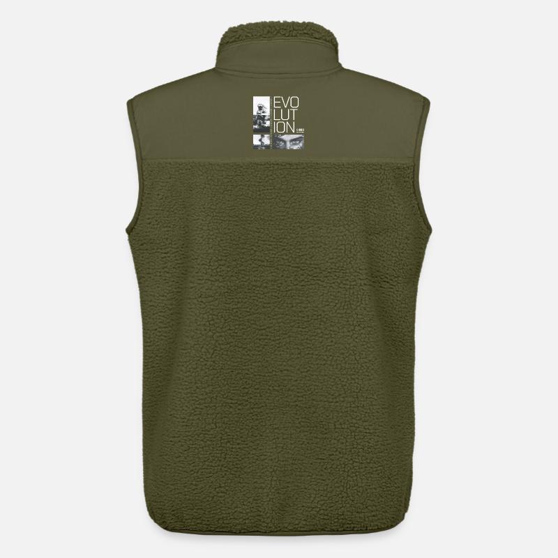 Évolution - ne pas s’arrêter - Veste sans manches sherpa unisexe Stanley/Stella - kaki