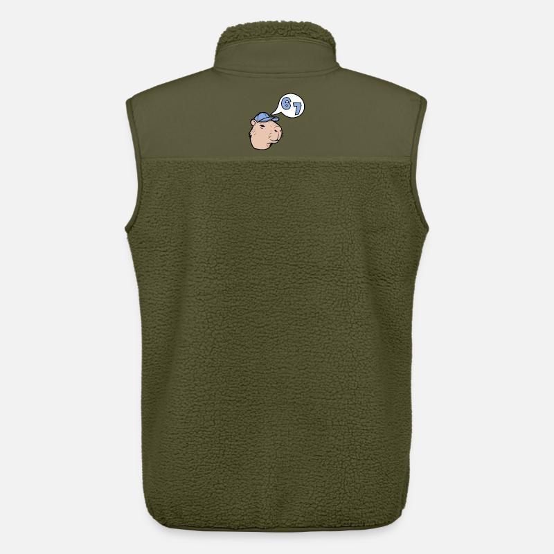 Capybara Six Seven – Antwort 67 - Unisex Sherpaweste von Stanley/Stella - Khaki