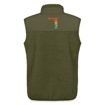 Vintage 1976 - Unisex Sherpaweste von Stanley/Stella - Khaki - Hinten - AI Model Male 178 light (178cm)