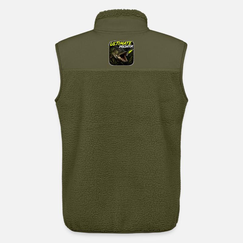 Ultimatives Predator-Hechtfang-Design - Unisex Sherpaweste von Stanley/Stella - Khaki