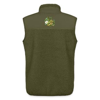 Grünehochzeit , Grünes Liebesband Hochzeitsdesign - Unisex Sherpaweste von Stanley/Stella - Khaki - Hinten - AI Model Male 178 light (178cm)