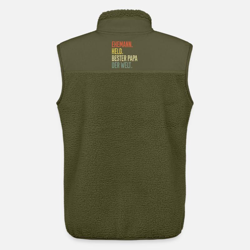 Bester Papa der Welt Gradient - Unisex Sherpaweste von Stanley/Stella - Khaki
