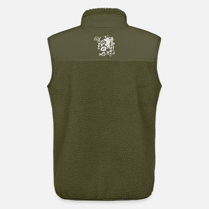 rusty machine - Unisex Sherpa Gilet by Stanley/Stella - khaki