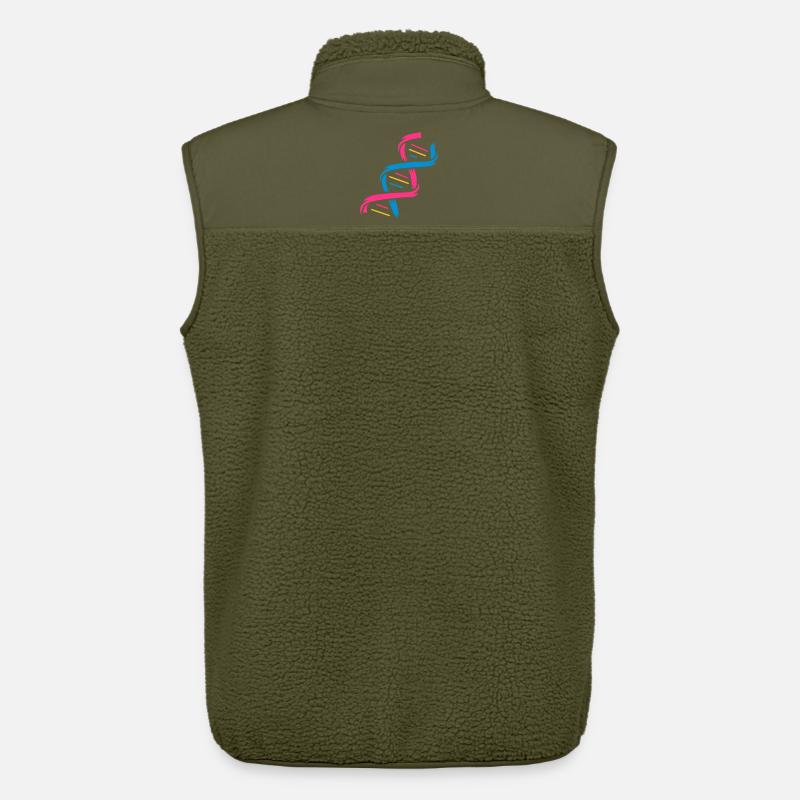 La structure d'une molécule d'ADN - Veste sans manches sherpa unisexe Stanley/Stella - kaki