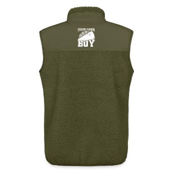 Cheerleader Boy - Unisex Sherpaweste von Stanley/Stella - Khaki - Hinten - AI Model Male 178 light (178cm)