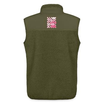 Call for Love Hotline Ästhetik - Unisex Sherpaweste von Stanley/Stella - Khaki - Hinten - AI Model Male 178 light (178cm)