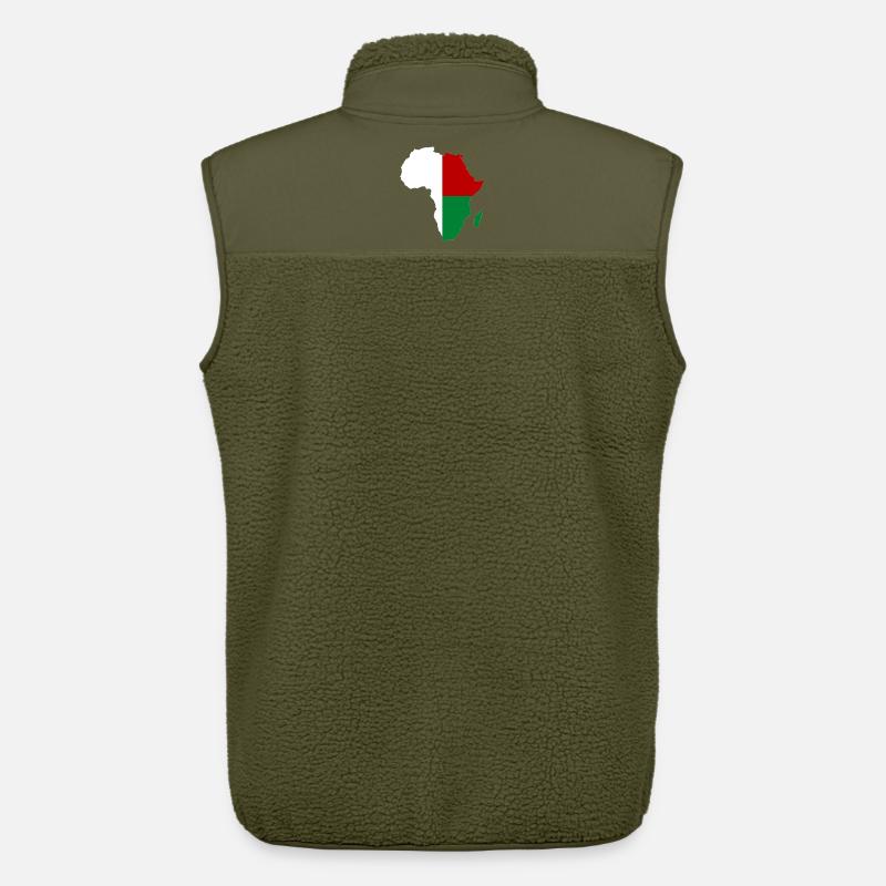 Madagaskar Flagge Afrika - Unisex Sherpaweste von Stanley/Stella - Khaki