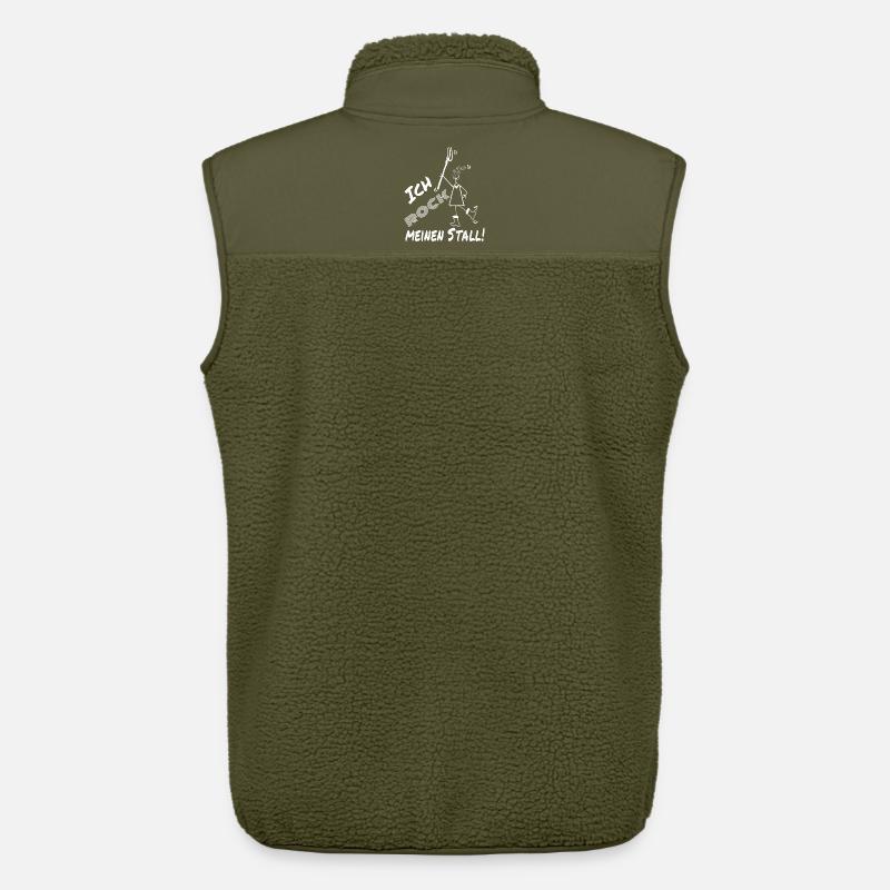 Frau Mistgabel Stall witzig - Unisex Sherpaweste von Stanley/Stella - Khaki