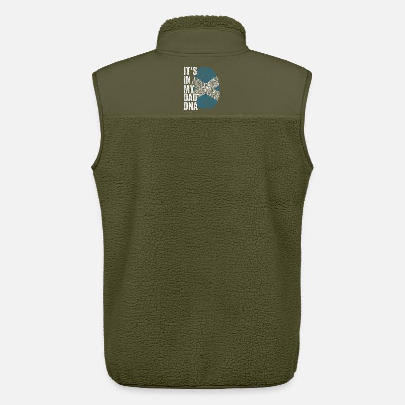 Drapeau Écosse Empreinte Papa Écossais - Veste sans manches sherpa unisexe Stanley/Stella - kaki