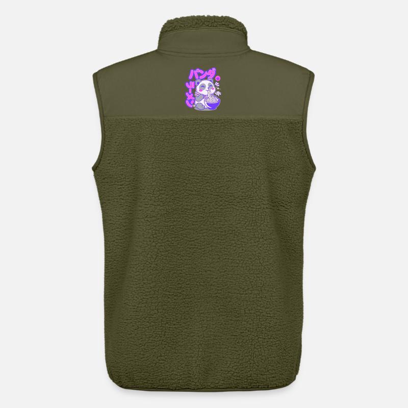 Panda mit Ramen Nudeln  - Unisex Sherpaweste von Stanley/Stella - Khaki
