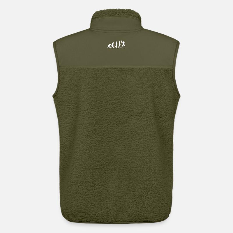 Évolution du disc golf - Veste sans manches sherpa unisexe Stanley/Stella - kaki