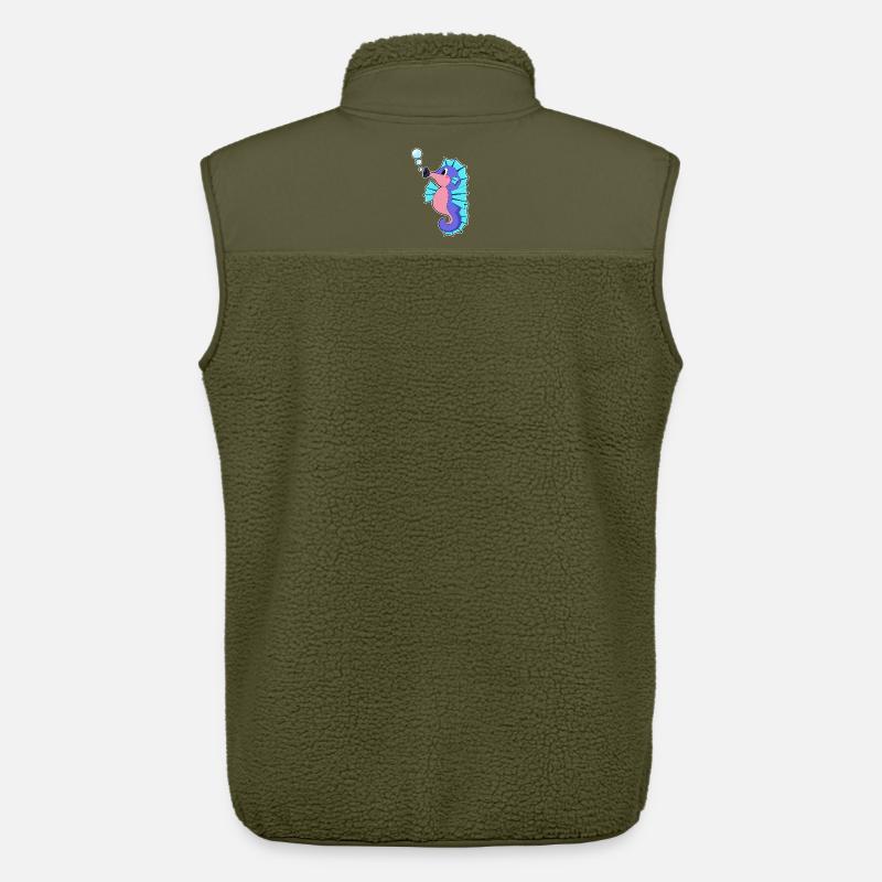 Hippocampe - Veste sans manches sherpa unisexe Stanley/Stella - kaki