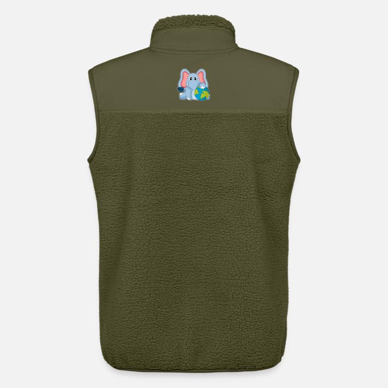 Elefant Erde - Unisex Sherpaweste von Stanley/Stella - Khaki