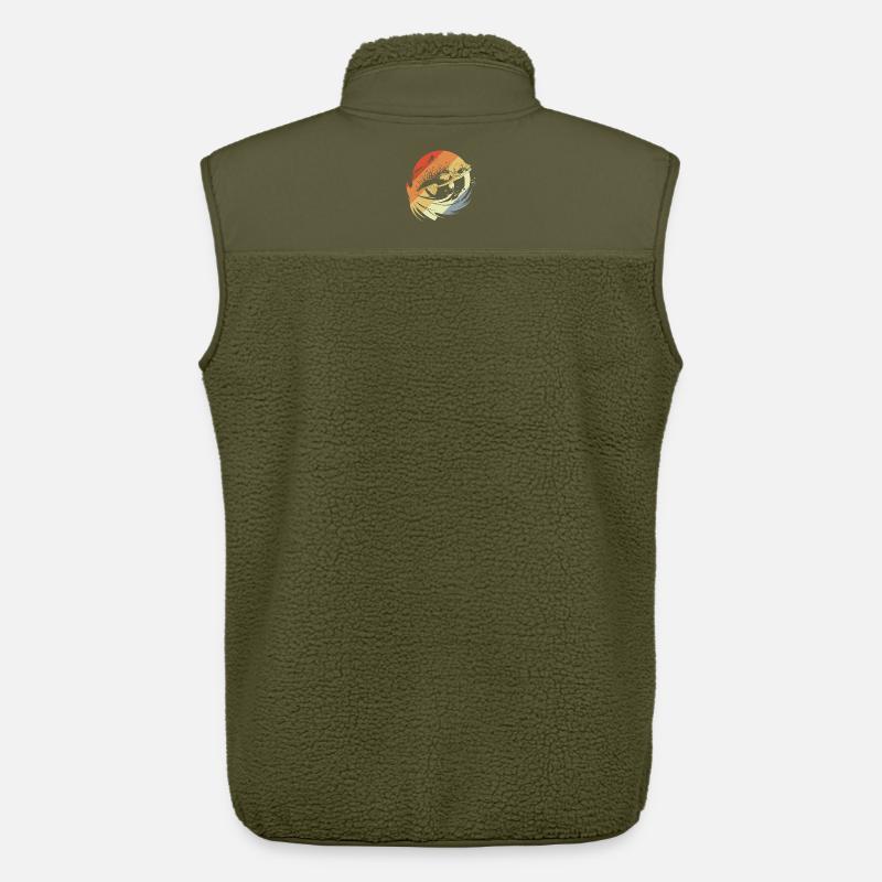 Fisch Grafik Retro Look - Unisex Sherpaweste von Stanley/Stella - Khaki