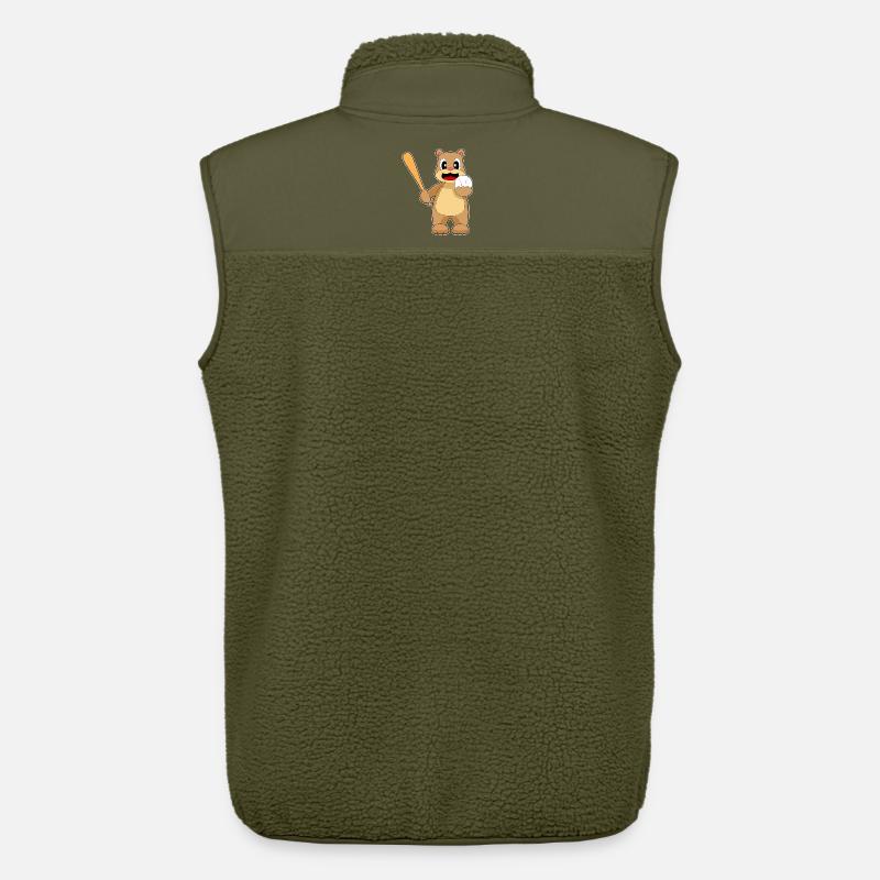 Bär Baseball Baseballschläger - Unisex Sherpaweste von Stanley/Stella - Khaki