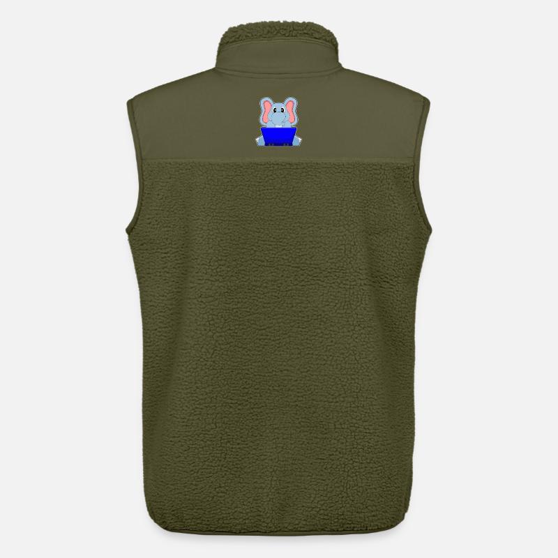 Elefant Laptop - Unisex Sherpaweste von Stanley/Stella - Khaki