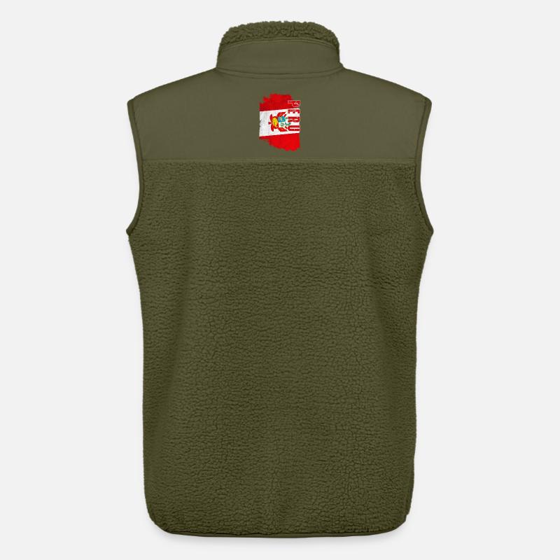 Vertikale peruanische Flagge, peruanischer Stolz - Unisex Sherpaweste von Stanley/Stella - Khaki