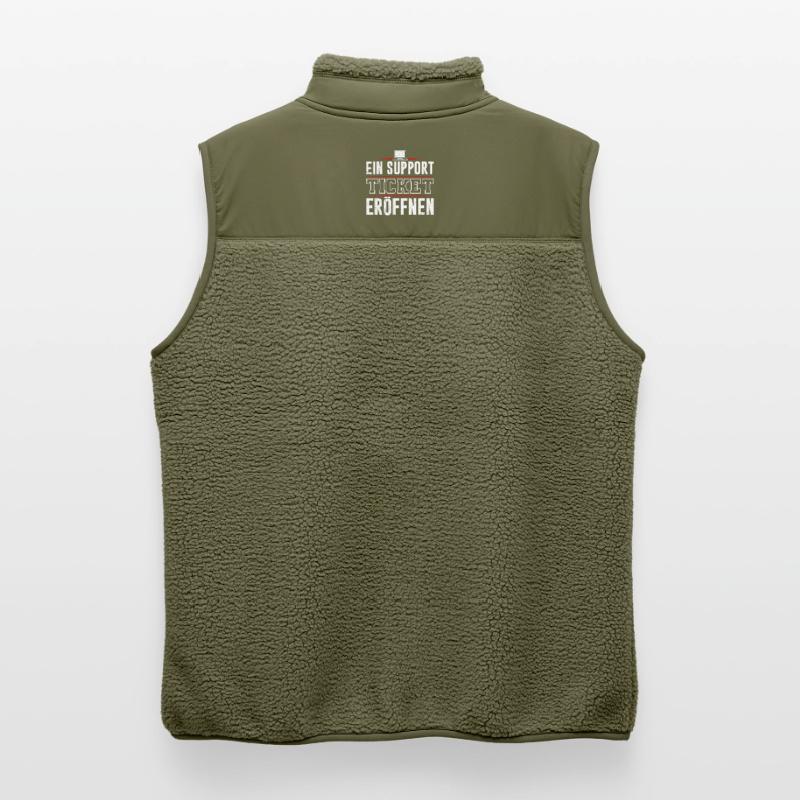 Coder OPEN A SUPPORT TICKET FUNNY Unisex Sherpa Gilet by Stanley/Stella