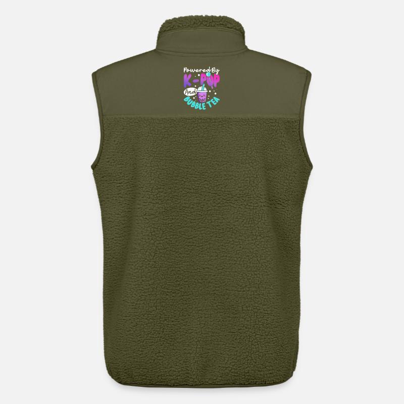 Alimentato da bubble tea K-pop - Gilet sherpa unisex di Stanley/Stella - kaki