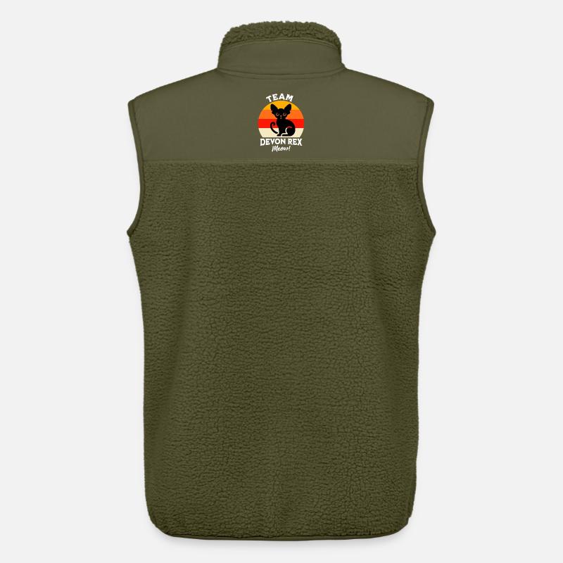 Équipe Devon Rex - Veste sans manches sherpa unisexe Stanley/Stella - kaki
