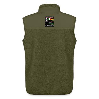 Deutschitaliener - zwischen zwei Kulturen 200x - Unisex Sherpaweste von Stanley/Stella - Khaki - Hinten - AI Model Male 178 light (178cm)
