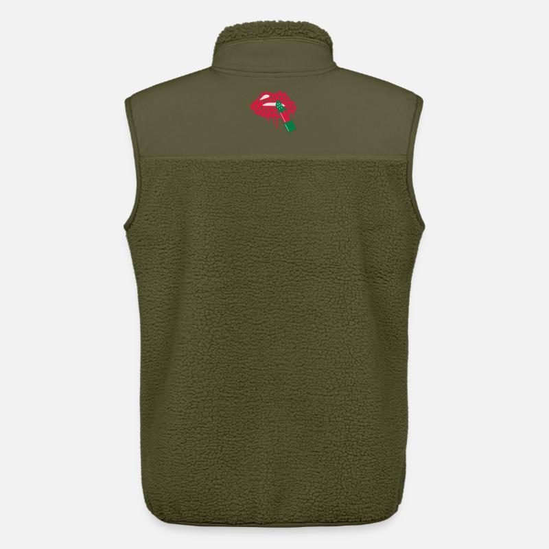 Lippenstift Erdbeere - Unisex Sherpaweste von Stanley/Stella - Khaki
