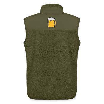Bierkrung - Unisex Sherpaweste von Stanley/Stella - Khaki - Hinten - AI Model Male 178 light (178cm)