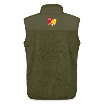 zwei leuchtend leckere Eissorten am Stil - Unisex Sherpaweste von Stanley/Stella - Khaki - Hinten - AI Model Male 178 light (178cm)