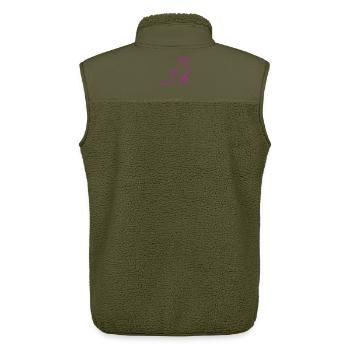 chat - Veste sans manches sherpa unisexe Stanley/Stella - kaki - Dos - AI Model Male 178 light (178cm)