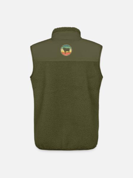 Kuh Kühe - Unisex Sherpaweste von Stanley/Stella - Khaki