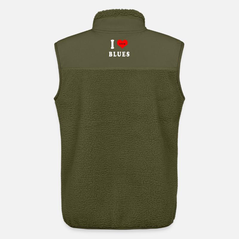 Ich liebe Blues - Unisex Sherpaweste von Stanley/Stella - Khaki