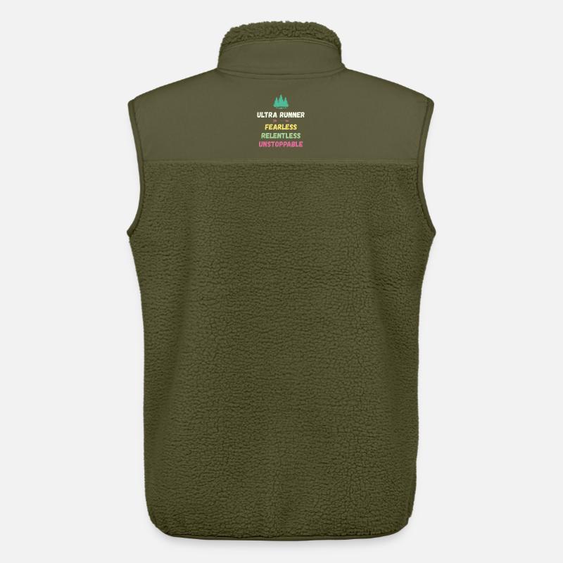 Ultra Runnner - Intrépide. Implacable. Imparable. - Veste sans manches sherpa unisexe Stanley/Stella - kaki