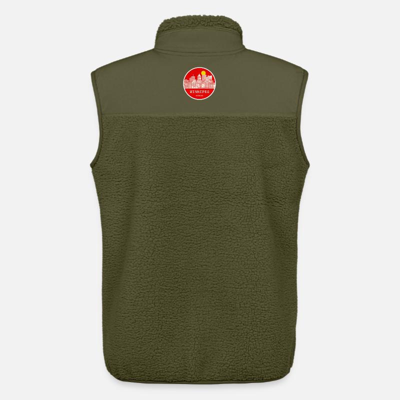 Winnipeg Stadtsilhouette Kreis - Unisex Sherpaweste von Stanley/Stella - Khaki
