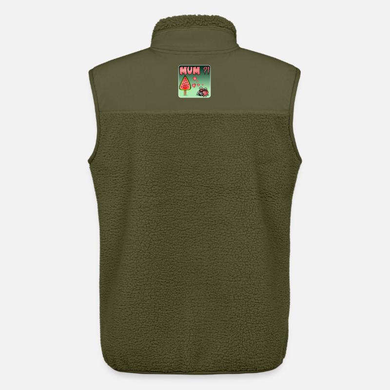 PUNGE de pastèque - Veste sans manches sherpa unisexe Stanley/Stella - kaki