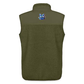 lass dich umarmen…. KuschelMonster - Unisex Sherpaweste von Stanley/Stella - Khaki - Hinten - AI Model Male 178 light (178cm)