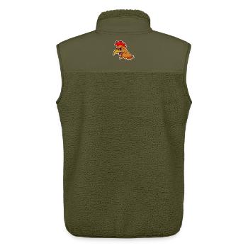 Chicken Head - Unisex Sherpa Gilet by Stanley/Stella - khaki - Back - AI Model Male 178 light (178cm)