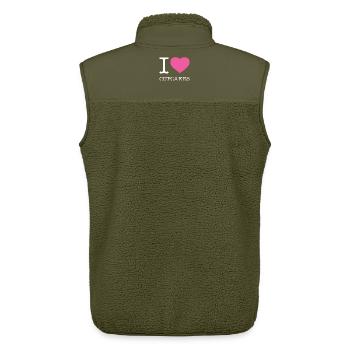 I LOVE CUPCAKES - Unisex Sherpaweste von Stanley/Stella - Khaki - Hinten - AI Model Male 178 light (178cm)