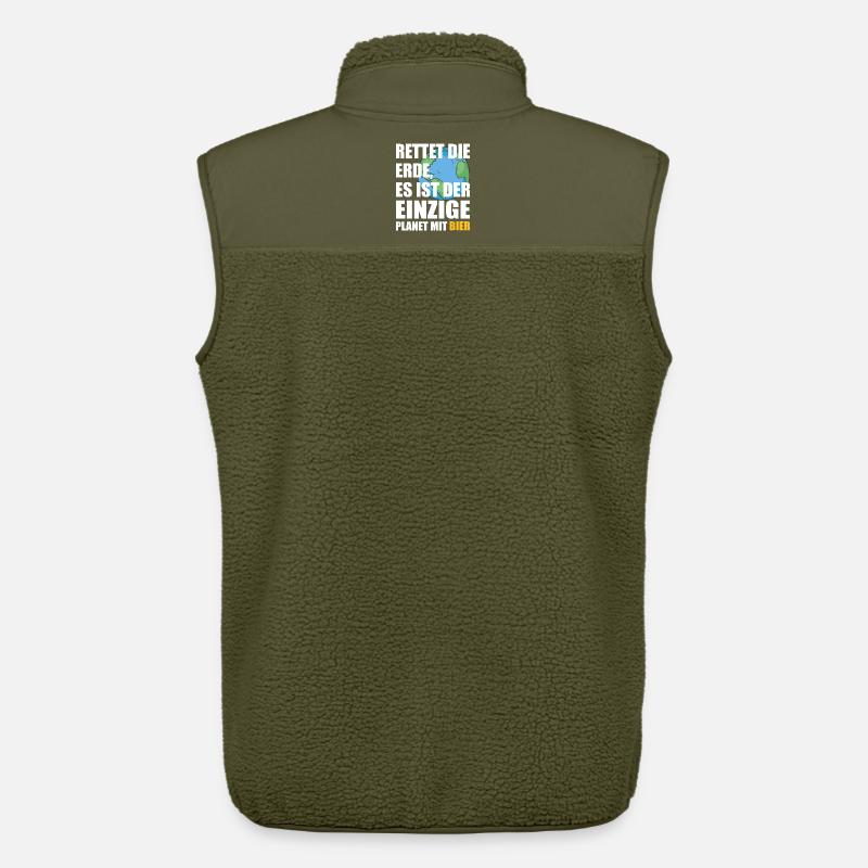 Bier Planet Retten - Unisex Sherpaweste von Stanley/Stella - Khaki