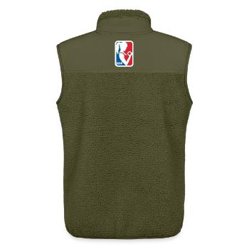 MBW Silhouette Balllogo - Unisex Sherpaweste von Stanley/Stella - Khaki - Hinten - AI Model Male 178 light (178cm)