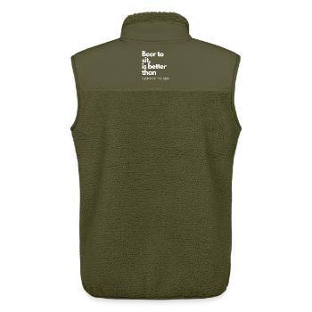Beer to sit - Unisex Sherpa Gilet by Stanley/Stella - khaki - Back - AI Model Male 178 light (178cm)