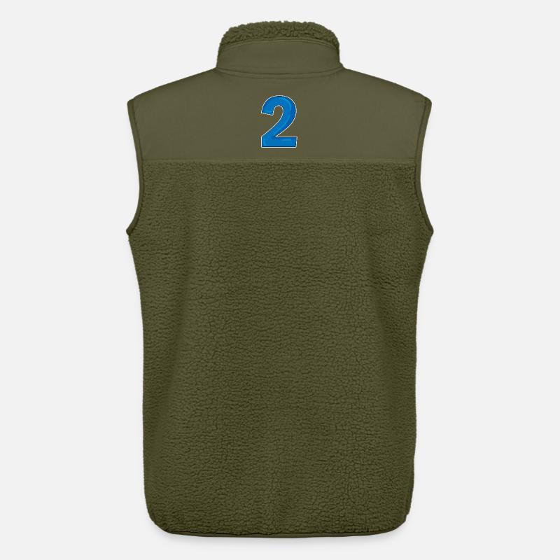 Zwei - 2 - Nummer Zahl - Unisex Sherpaweste von Stanley/Stella - Khaki