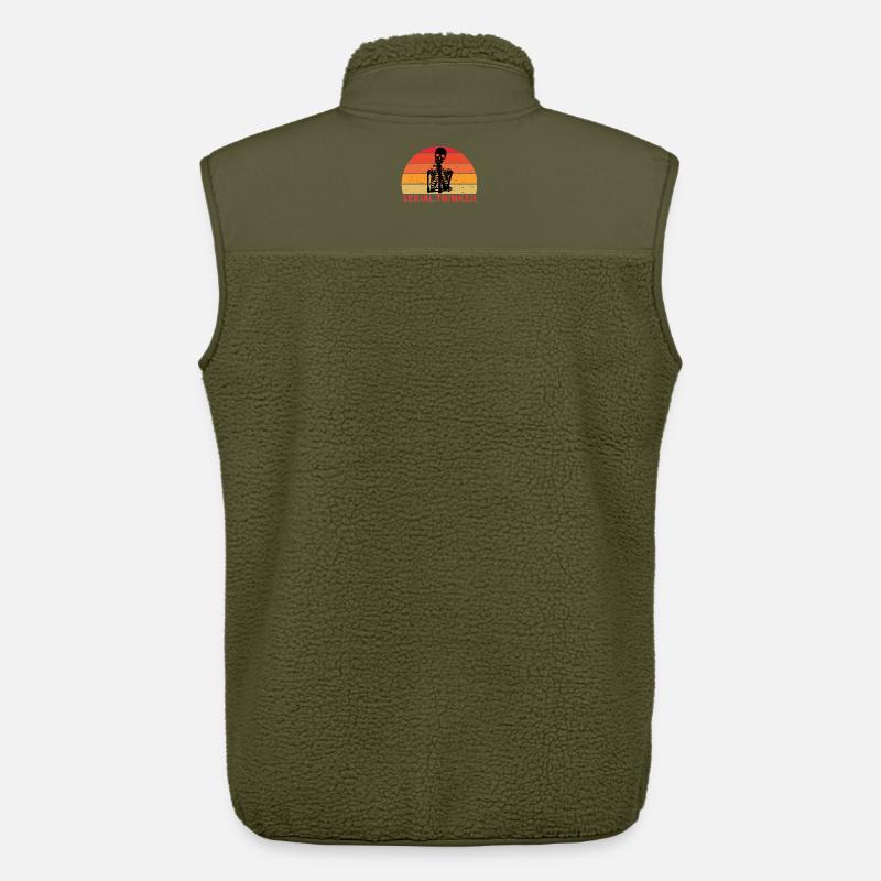 Serial Thinker Skeleton Thinking Retro Sunset - Unisex Sherpaweste von Stanley/Stella - Khaki